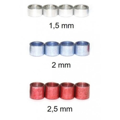 Kit de limitadores de aluminio para suspensión 1.5 - 2 - 2.5mm