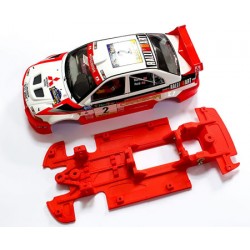 Chasis Mitsubishi EVO V- VI Block AW-R compatible con Scaleauto