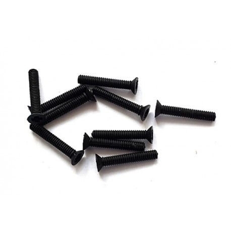 Tornillos cabeza plana Phillips M2 x 15 negro