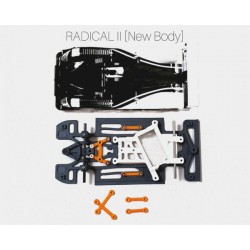 Chasis Radical II LMP RR Kit Race + rigidizadores compatible Scaleauto