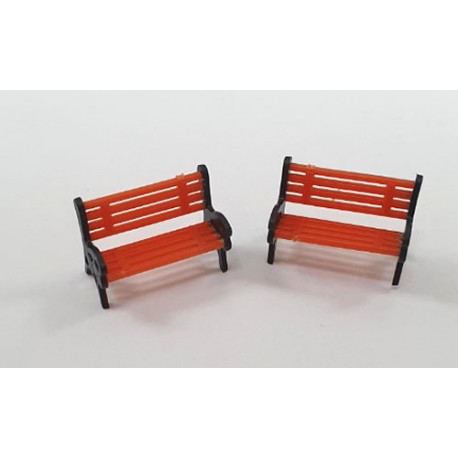 Bancos decoración escala HO para maquetas de tren