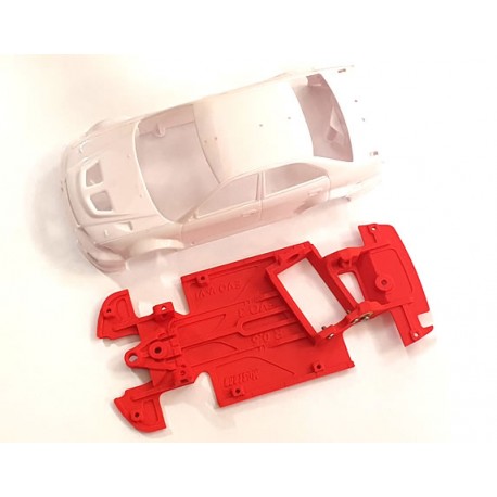 Chasis Mitsubishi EVO V- VI Block AW-R compatible con Scaleauto