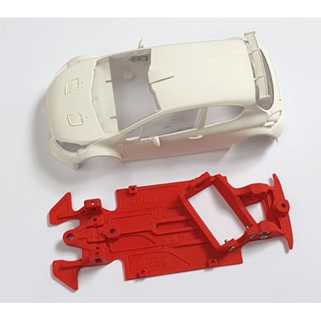 Chasis Block-R AW Peugeot 208 compatible con Scaleauto