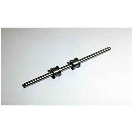 Rodamiento doble pestaña + eje calibrado 2.38 x 55mm