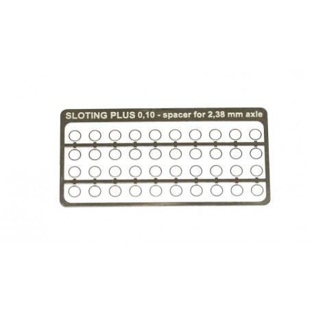 40 X Separadores Mini 0.10mm para eje 2.38mm