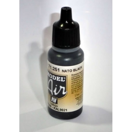 Pintura acrilica para aerografo color nato black