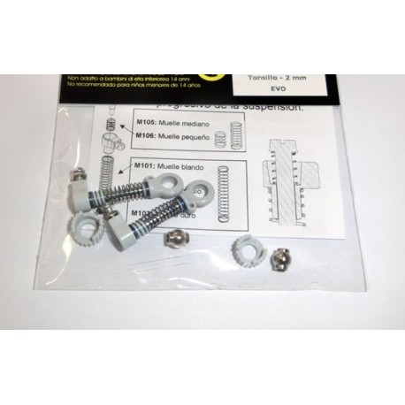 2 x Amortiguador EVO-A_R + cojinete rotula