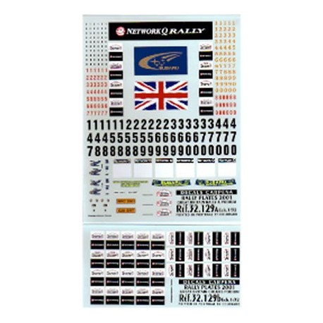 Calca rally 1/32 Rally Plates 2001