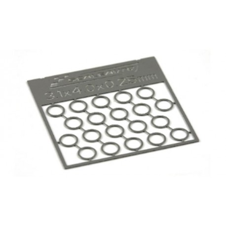 Separadores eje 3mm 0.25mm fotograbado