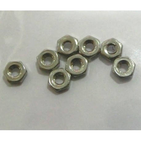 10x Tuerca extrafina M2