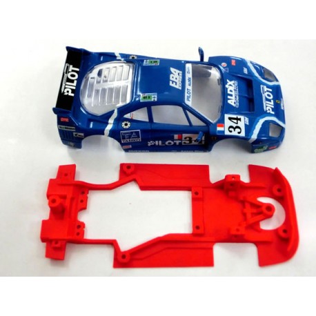 Chasis Hybrid F40 con accesorios compatible Scalextric
