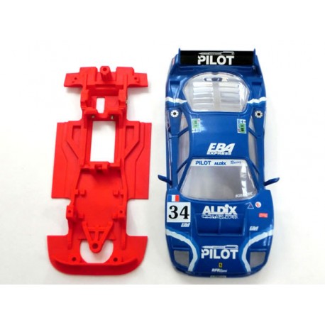 Chasis Lineal F40 con accesorios compatible Scalextric