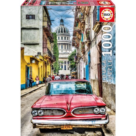 Coche en la Habana puzzle 1000 piezas Educa
