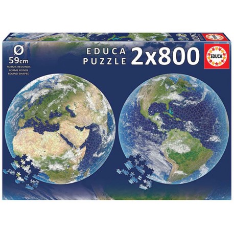 Planeta tierra puzzle 2 x 800 piezas Educa
