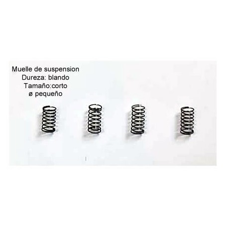 Muelle suspensión blanco - corto - diámetro pequeño