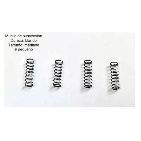 Muelle suspensión blanco - corto - diámetro pequeño