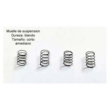 Muelle suspensión blanco - corto - diámetro pequeño