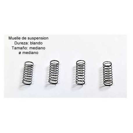 Muelle suspensión blanco - corto - diámetro mediano