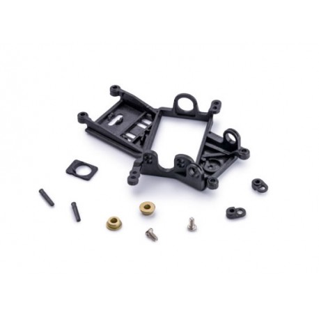 Soporte motor EVO6 1.0mm Offset- fibra de carbono para motores Standard y Flat para rodamientos