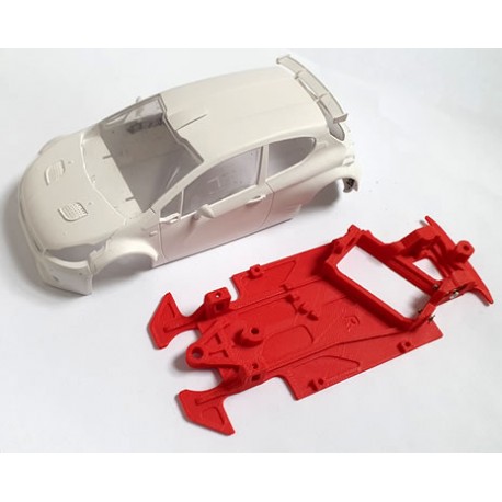 Chasis Block-R AW Peugeot 208 compatible con Scaleauto